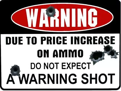 Vintage Retro Warning Ammo Fun Shooting Range METAL SIGN Man Cave Pub Garage Tin • £6.99