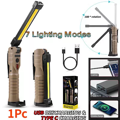 1-4 Pack Rechargeable LED COB Work Light Mechanic Flashlight Lamp Magnetic Base • $14.99