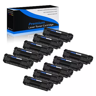 10PK Black Q2612A 12A Toner Cartridge For HP LaserJet M1319 M1319f 1020 Printer • $84.86