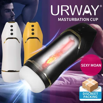 $59.99 • Buy Urway Masturbator Vibrator Masturbation Cup Heating Sucking Adult Men Sex Toy