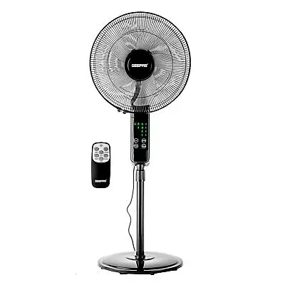 16 Inch Electric Oscillating Pedestal Fan Air Cooling W/h Remote Control Timer • £39.99