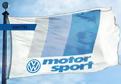 VW Motor Sport Flag  (3x5 Ft) German Volkswagen Car Garage White • $19.99