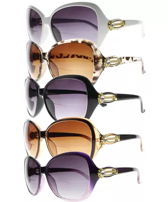 £9.59 • Buy Ladies Fashion Inner Bifocal Reading Glass Flower With Diamond Tinted Sunglass