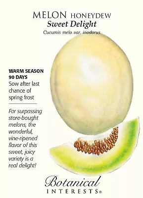 Sweet Delight Honeydew Melon Seeds - 1 Gram - Botanical Interests • $2.69