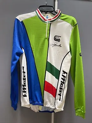 Vintage SEB F.Moser Long Sleeve Cycling Jersey XL Made In Italy (34) • $75