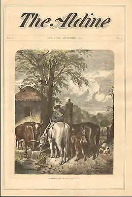 Watering The Cattle By Peter Moran Farming Cattle 1872 Antique Art Print • $28.80