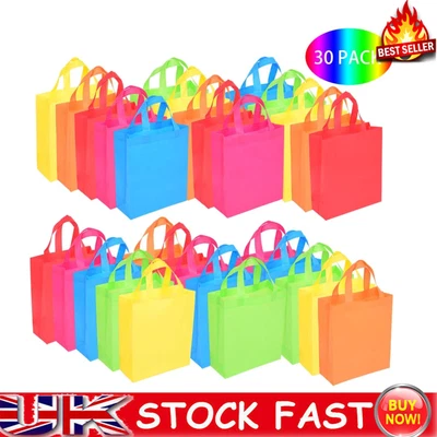 £17.69 • Buy BOENFU 30 Pcs Party Bags With Handles Non-Woven Gift Tote Bags Toy Goody Sweet