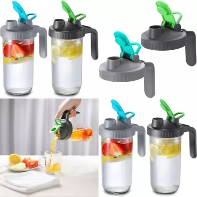 Wide Mouth Mason Jar Pouring Spout Lid With Handle For Ball Mason Jars 2 Pack  • $14.31