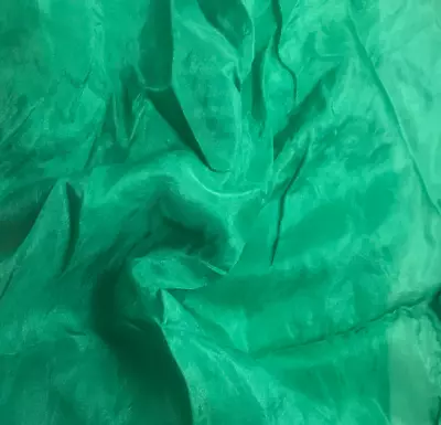 Hand Dyed Emerald Green China Silk HABOTAI Fabric • $11.99