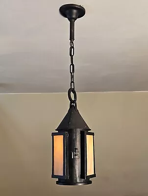 RESTORED! Antique Vintage Handmade Copper Arts And Crafts Mission Light Fixture • $450