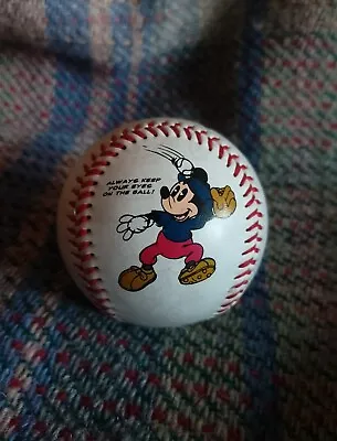 Walt Disney World Mickey Mouse Baseball  Always Keep Your Eyes On The Ball  • £13.50