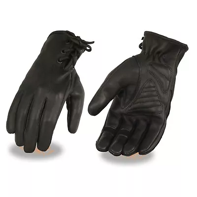 Milwaukee Leather Women's Deerskin Leather Riding Glove W/Laced Wrist - MG7745 • $38.99