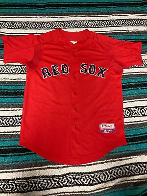 Boston Red Sox Majestic Authentic Red Jersey Blank MLB Mens Medium • $34.99