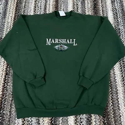 Vintage Marshall Thundering Herd Sweatshirt Men XL Crew Neck Sweater 90s Y2K • $29.91