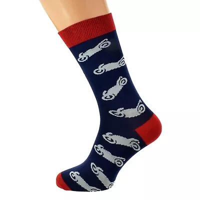 Mad About Motorcycle Motorbikes Woven Design Mens Socks X6HL002 • £5.49