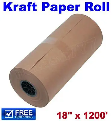 $45.95 • Buy 18  X 1200' Brown Kraft Paper Roll 30 Lb Shipping Wrapping Parts Boxes Packaging