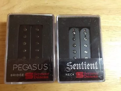 SEYMOUR DUNCAN Pegasus Trembucker & Sentient 6 String Guitar Pickup Set BLACK • $218
