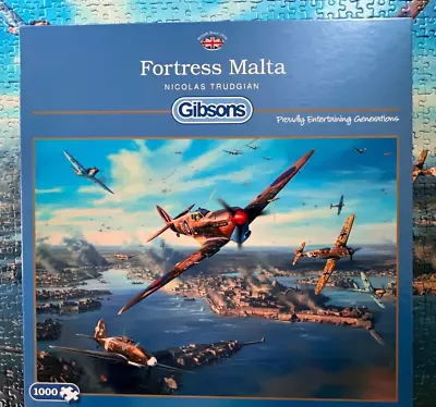 GIBSONS 1000 Piece Jigsaw -  Fortress Malta  • £2.50