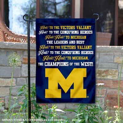 Michigan Team University Wolverines Fight Song Garden Flag And Yard Banner • $16.95