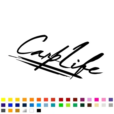 £2.99 • Buy Carp Life Typography Sticker Decal For Car Van Caravan Window Bumper Fisherman