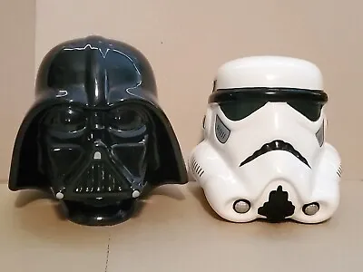 Star Wars Empire Darth Vader And Stormtrooper Ceramic Bookends Set Of 2 - NEW • $90