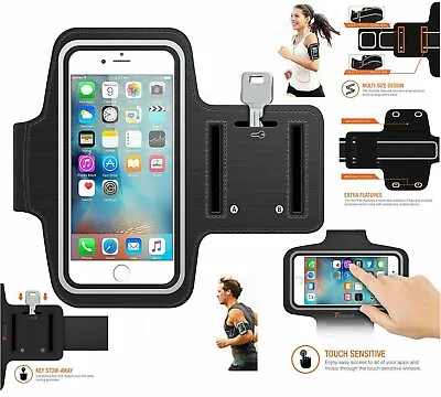 Running Armband Phone Holder Touchscreen Waterproof For IPhone 13 12 Pro Max 8 6 • £5.99