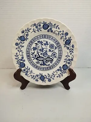 Myott Meakin Blue Onion Bread Dessert Plate 7  Replacement England Ironstone • $12