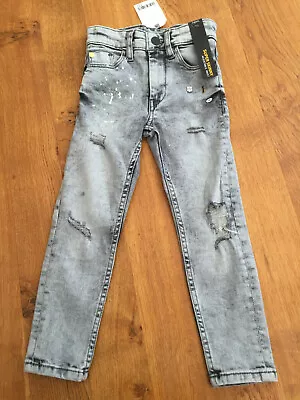 £5.99 • Buy NEXT Boys Light Grey Super Skinny Distressed Jeans  - BNWT - 3 Years