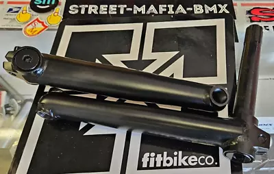 FIT 8 SPLINE BMX Bike BLACK CRANKS 175mm 19mm 3 PIECE RHD FIT S&m GT Haro SE NEW • $44.99