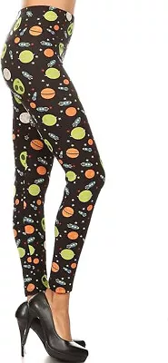 Leggings Depot FULL Length Sz. 3x-5x SPACE ALIENS Pre-Owned • $9