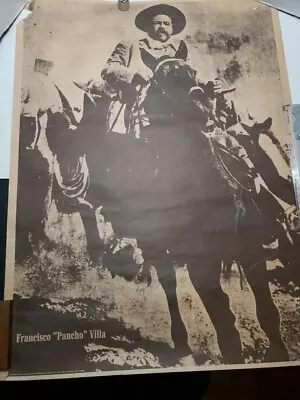 Vintage Pancho Villa  Poster Viva La Original Made In Sausalito Ca  • $84