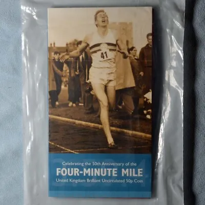 Royal Mint 2004 Roger Bannister Four Minute Mile 50p Coin (BU UNC) NEW / SEALED • £36.95