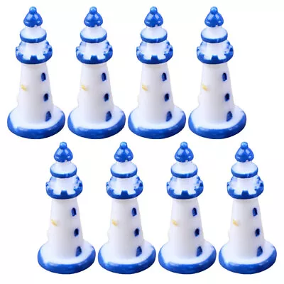  8 Pcs Lighthouse Model Props Synthetic Resin Seaside Adorable Adornment • £7.49
