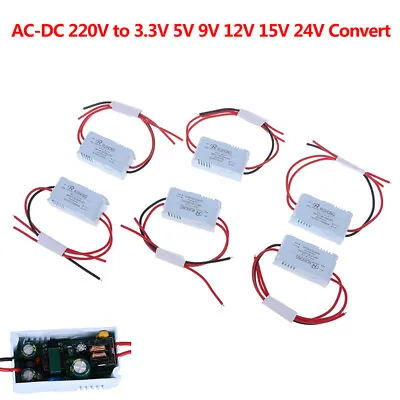 $5.01 • Buy AC-DC Power Supply Module AC 1A 5W 220V To DC 3V 5V 9V 12V 15V 24V Mini Convert,