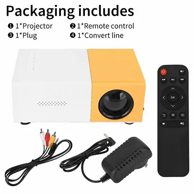 HOT YG300 Pro LED Mini Projector 1080P Full HD Supported HDMI USB AV TF PS4 Home • $52.79