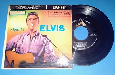 1957 Elvis Presley 45 Rpm Record Epa-994 Strictly Elvis - Rare 1957 • $28