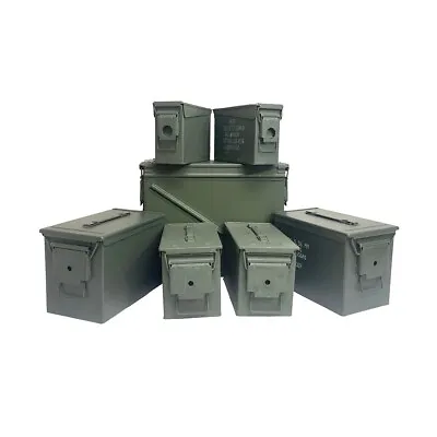 Ammo Cans Combo Grade 1 - 7 Pack (2) Fat 50 Cal (2) 30 Cal (2) 50 Cal (1) 548 • $155.75