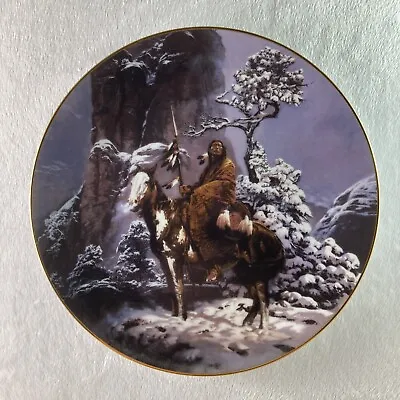 Mystic Warriors MYSTIC WARRIOR Native American Indian Plate Chuck Ren Winter • $14.95