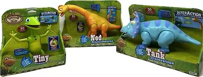Dinosaur Train - SET OF 3 Interactive Figures - TANK Ned & TINY - NEW • £59.99