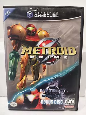 Nintendo Metroid Prime Game With Bonus Disc GameCube Complete • $29.99