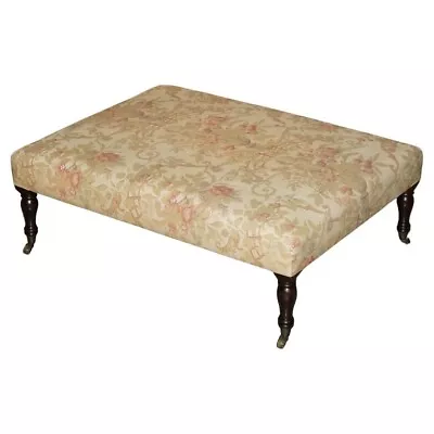 Collectable Very Large Vintage George Smith Chelsea Floral Footstool Ottoman • $2897.90