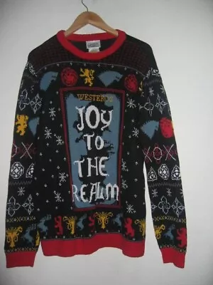 $10.49 • Buy Game Of Thrones Ugly Christmas Sweater WESTEROS 'Joy To The Realm'  Size XL