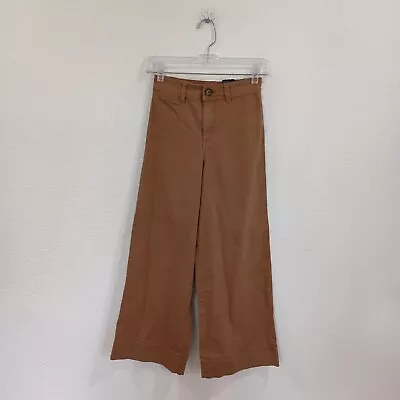 H&M Tan High Rise Crop Wide Leg Pants Size 2 • $14.99