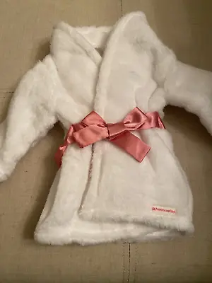 American Girl Spa Fur Fuzzy White Robe For 18  Doll NEW • $17.90