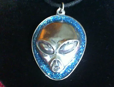 Alien Pewter Pendant Necklace! New Made In USA Extra-terrestrial Aliens • $7.99