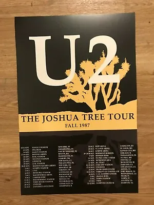 U2 1987 Joshua Tree Tour Dates Cardstock Concert Poster  12  X 18  • $9.99