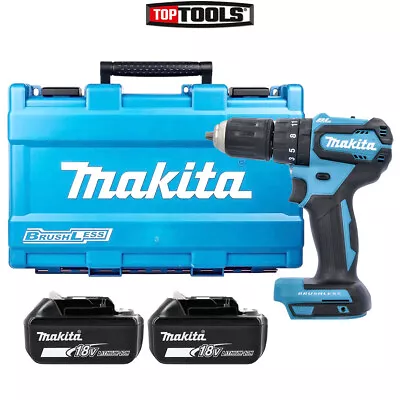 Makita DHP483ZJ 18V LXT Brushless Combi Drill With 2 X 3Ah Batteries & Case • £163.71