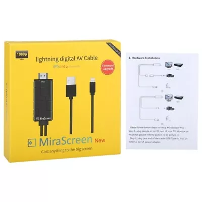 MiraScreen LD10 8 Pin To HDMI USB Smart Converter 1080P HDTV Digital AV Cable L • $8.99