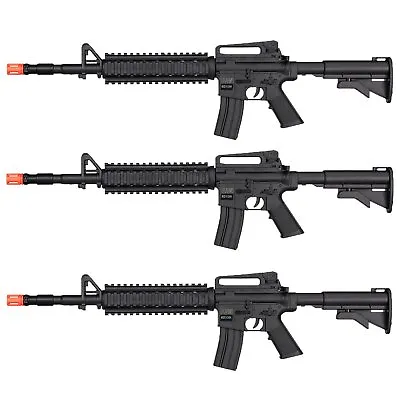 Lot Of 3 - 24 Inch - New M4 Spring Airsoft Gun Rifles W/ Quad Picatinny Rail • $29.95