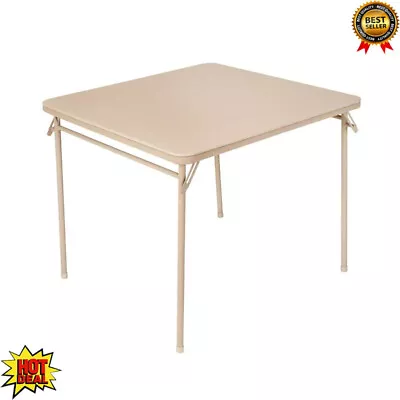 34  Square Folding Card Table W/ Vinyl Top Durable Portable Outdoor Camping New • $66.10